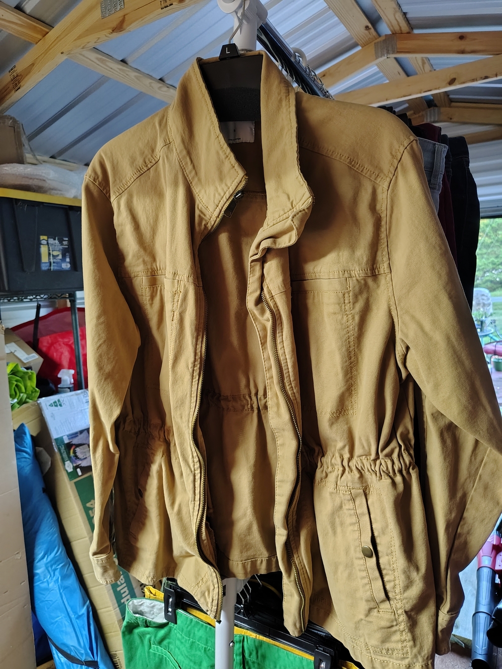 Old Navy Women's Lightweight Tan Drawstring Jacket